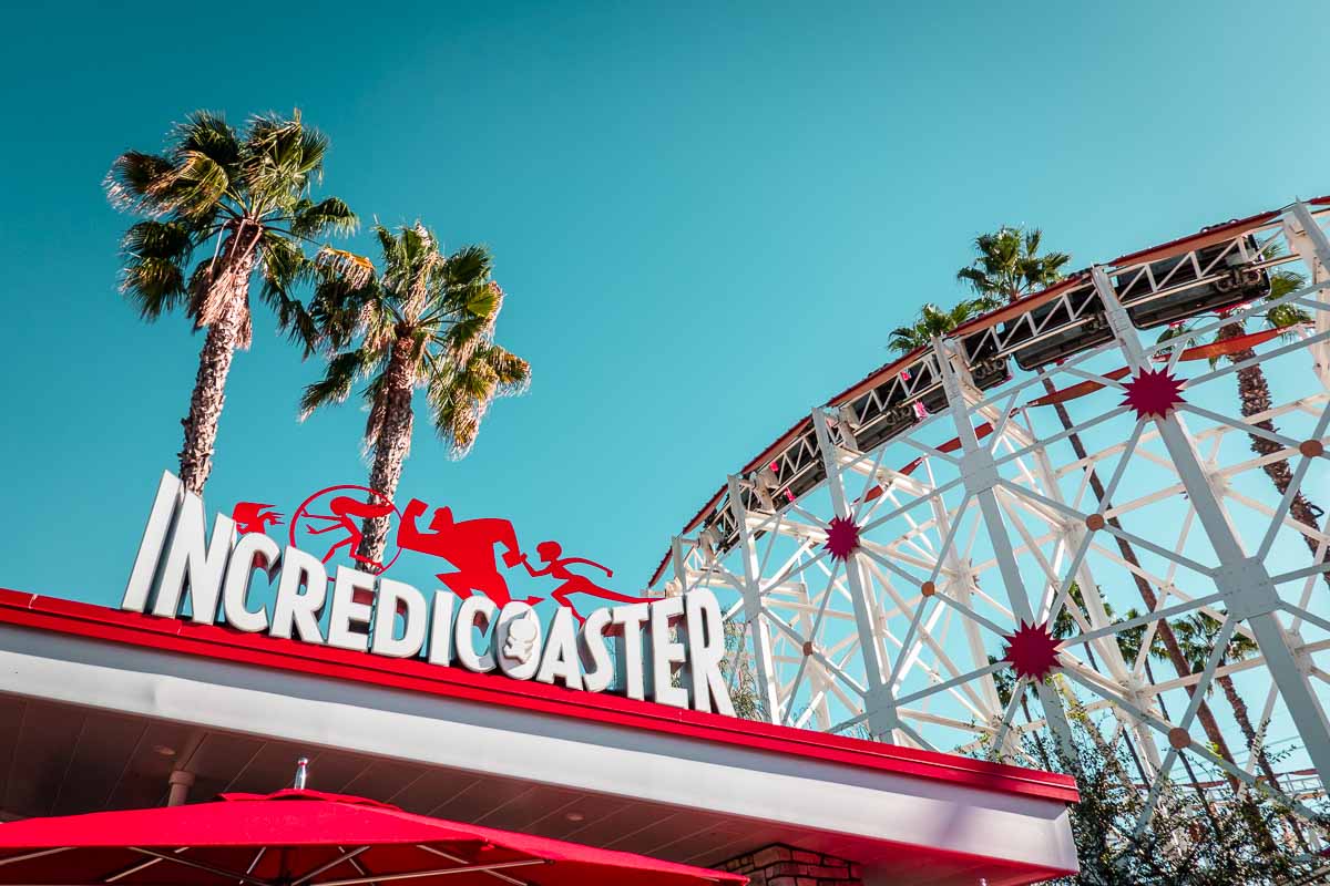 Incredicoaster Ride at Disney California Adventure Park - Los Angeles Theme Parks