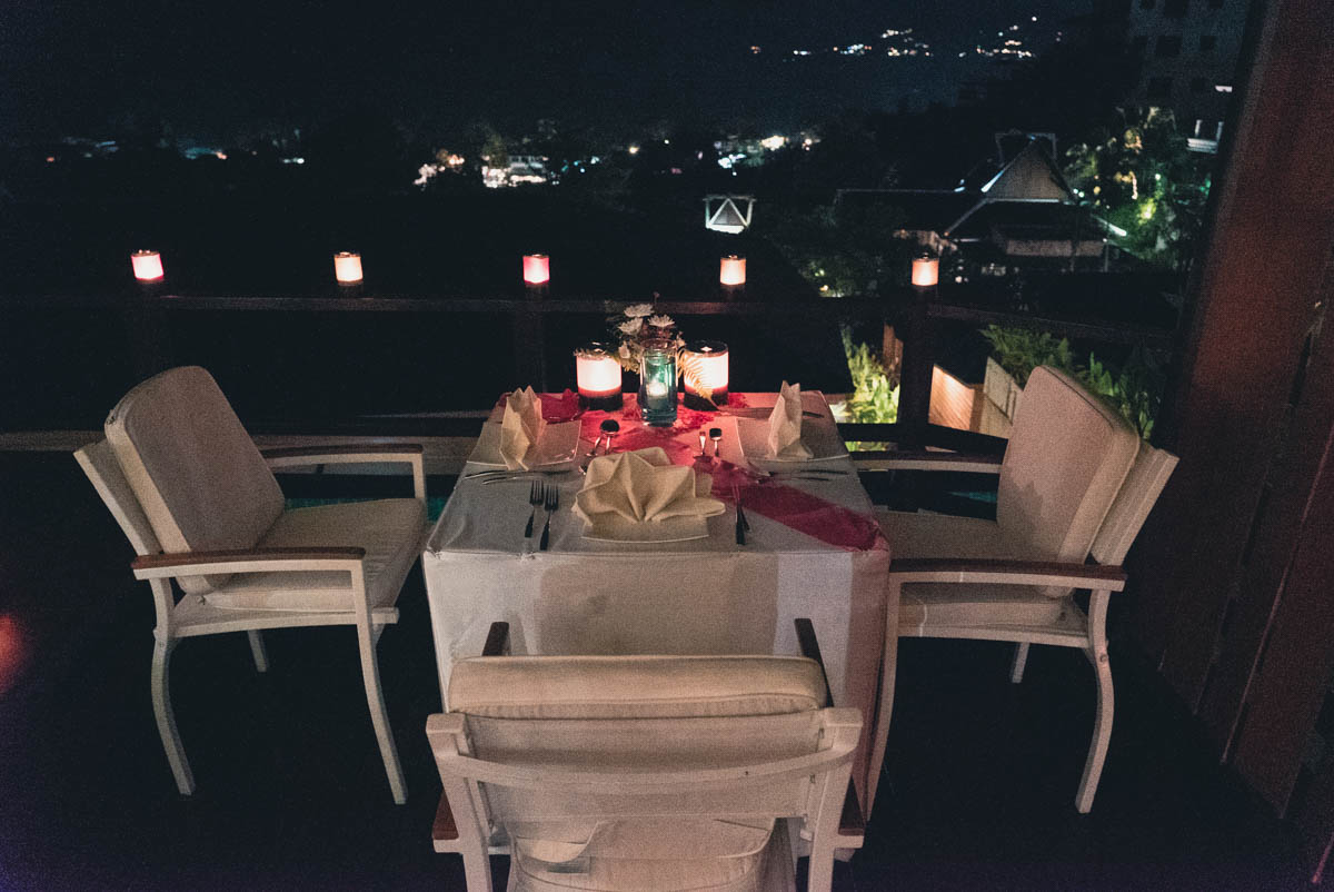 Rooftop Dinner Set Up at KC Resort & Over Water Villa - Koh Samui Itinerary Luxurious Adventure