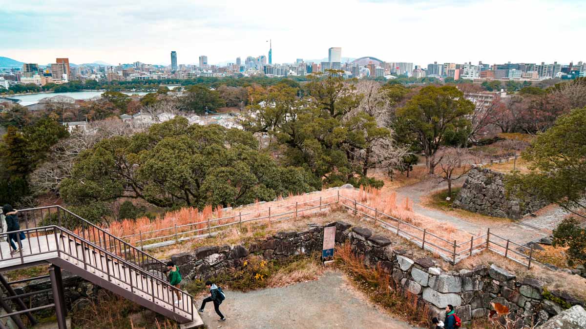 The ruins of Castle Fukuoka - Japan Kyushu Itinerary