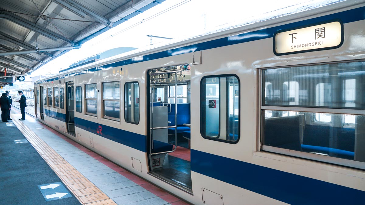 Train to Shimonoseki - Japan Kyushu Itinerary