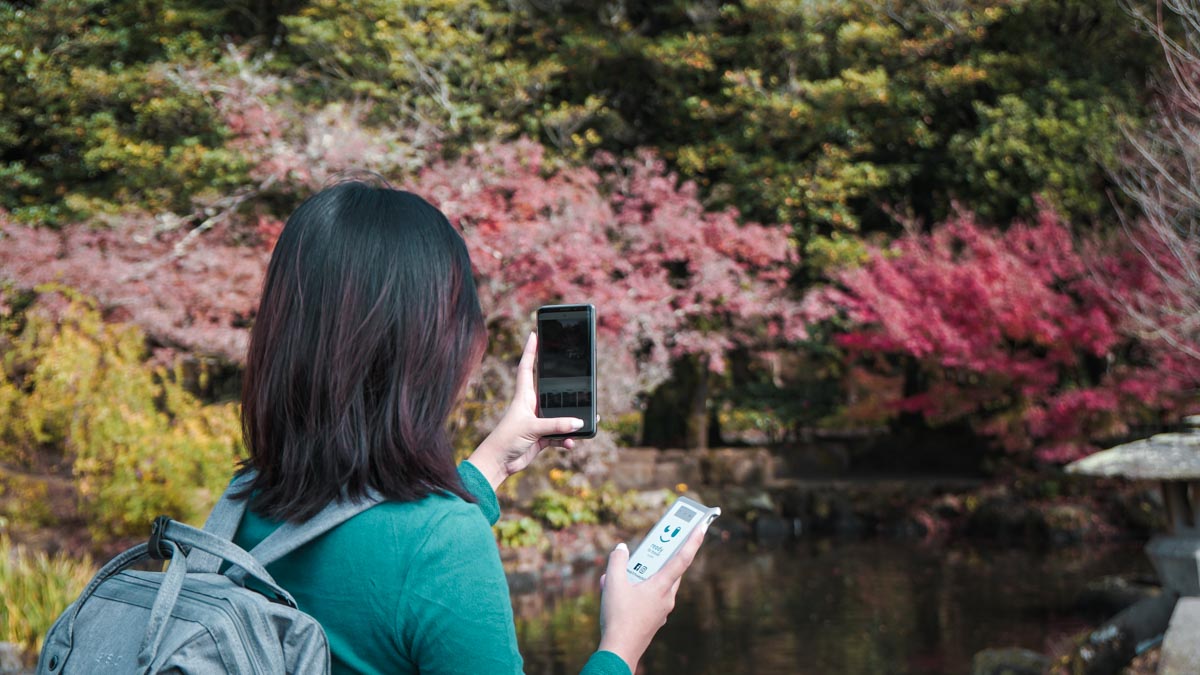 Using Ready to Travel Picket Wifi device in Kyushu autumn colours - Ready To Travel Pocket WiFi Review