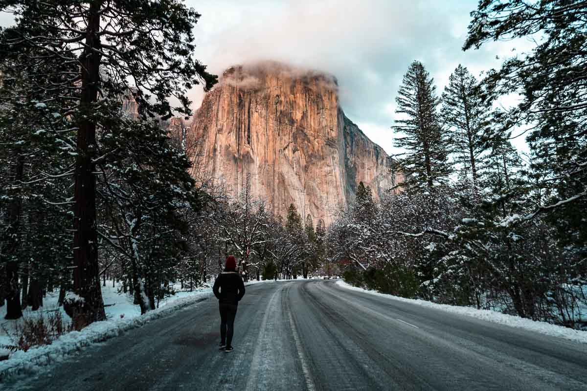 Walking towards El Capitan in Yosemite National Park - SF to LA Road Trip Itinerary