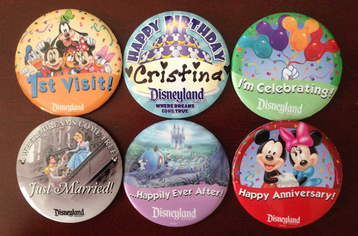 Disneyland Buttons - Disneyland California Guide