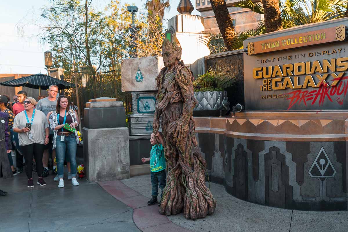 Groot outside Guardians of The Galaxy - Disneyland California Guide-17