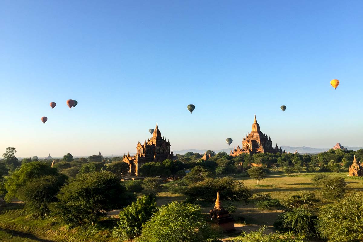 Hot Air Balloons over Bagan Myanmar - SSEAYP Youth Exchange