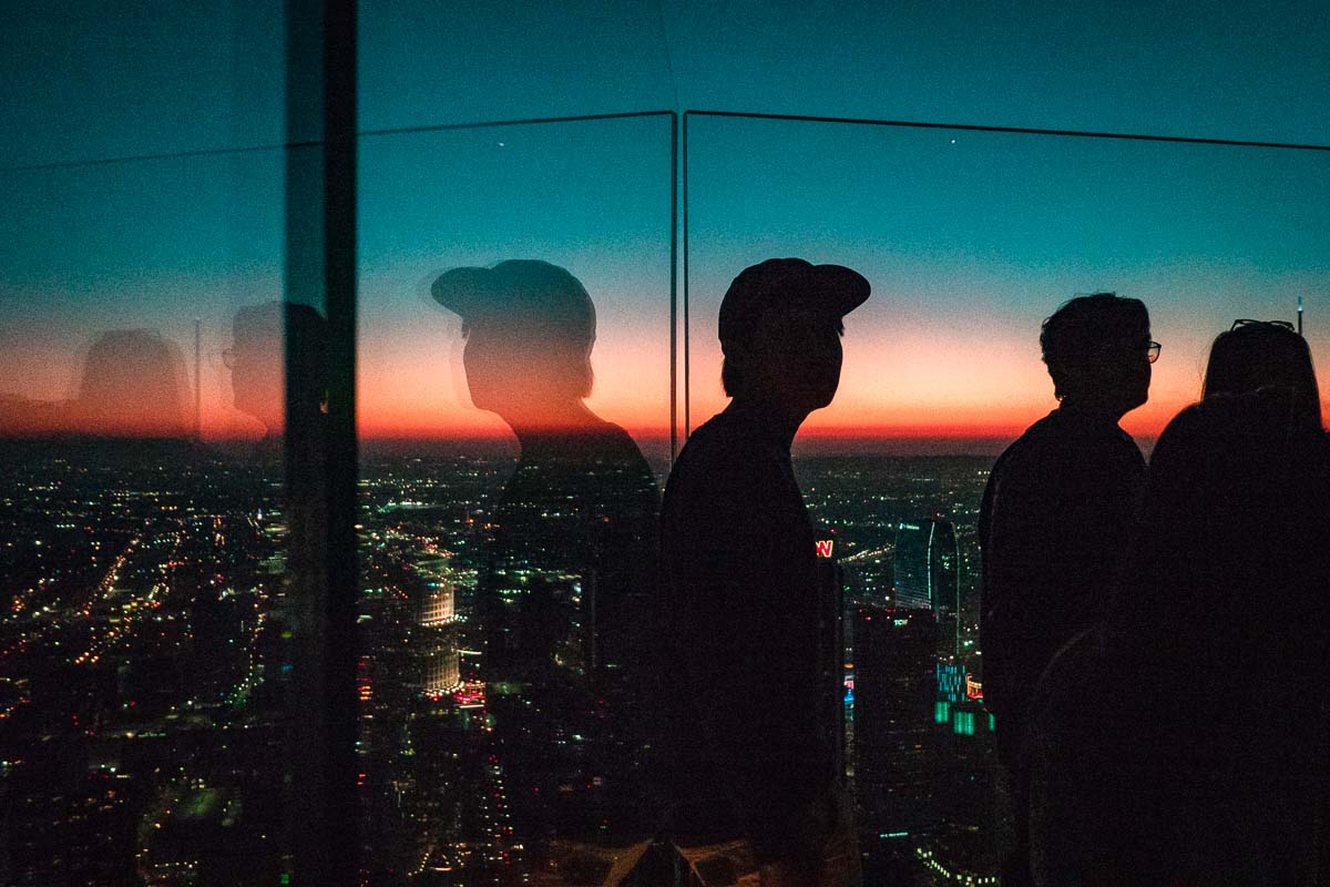 OUE Skyspace Sunset Reflection - 3-Day Los Angeles Travel Guide