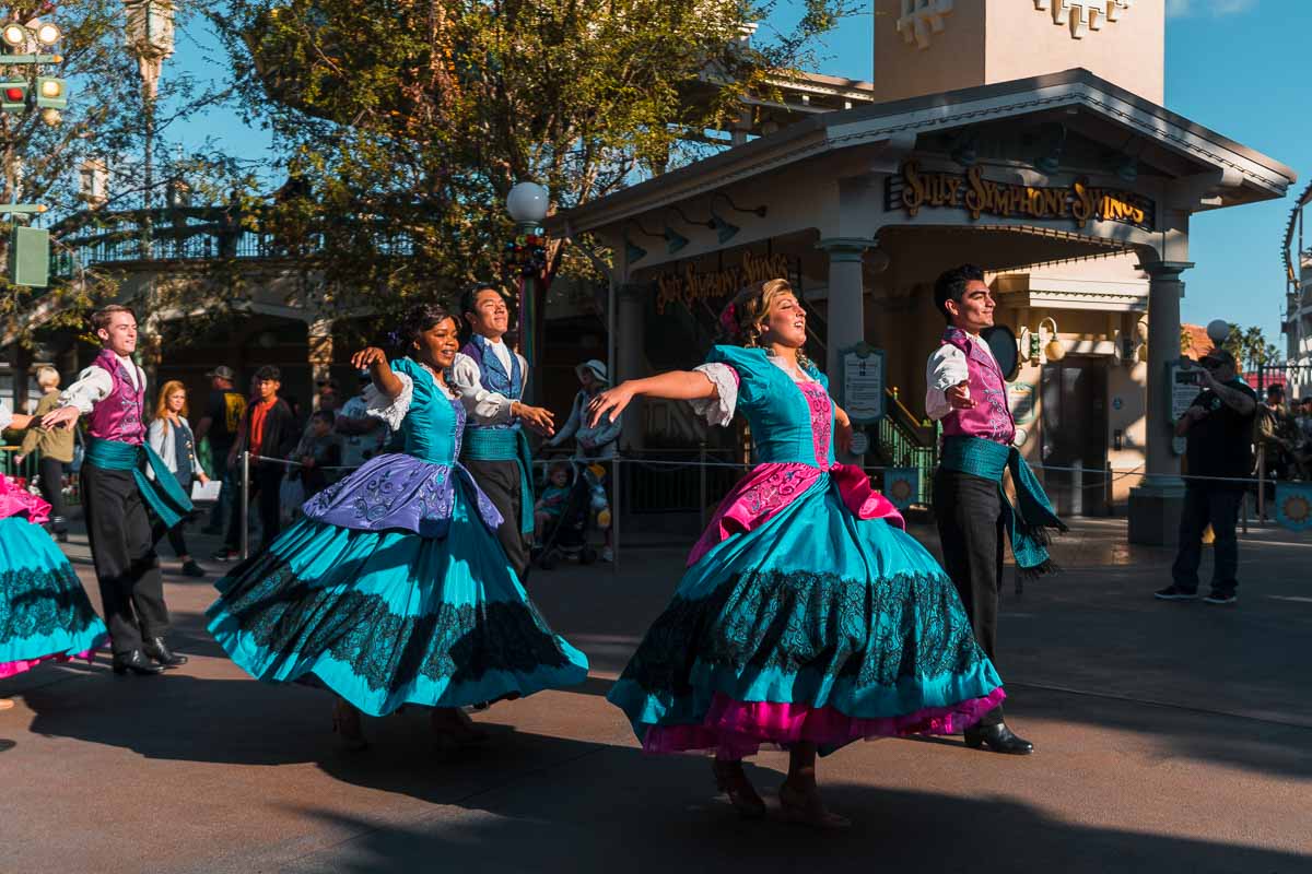 People dancing during parades - Disneyland California Guide-15