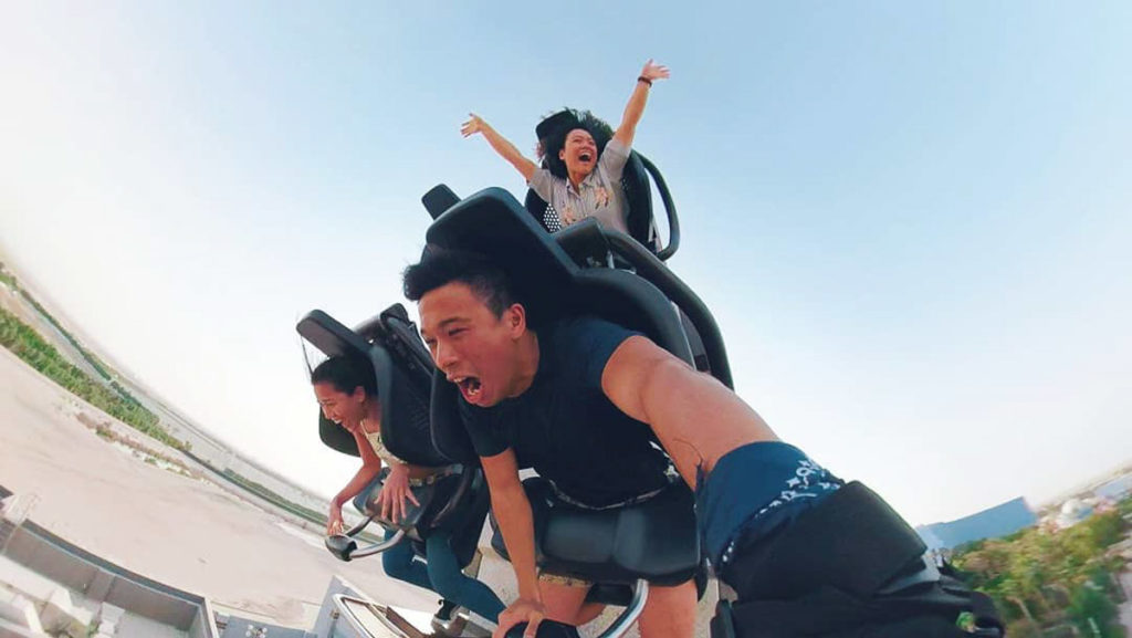 Screaming on Dubai Rollercoaster Los Angeles Theme Park Guide - Covid-19