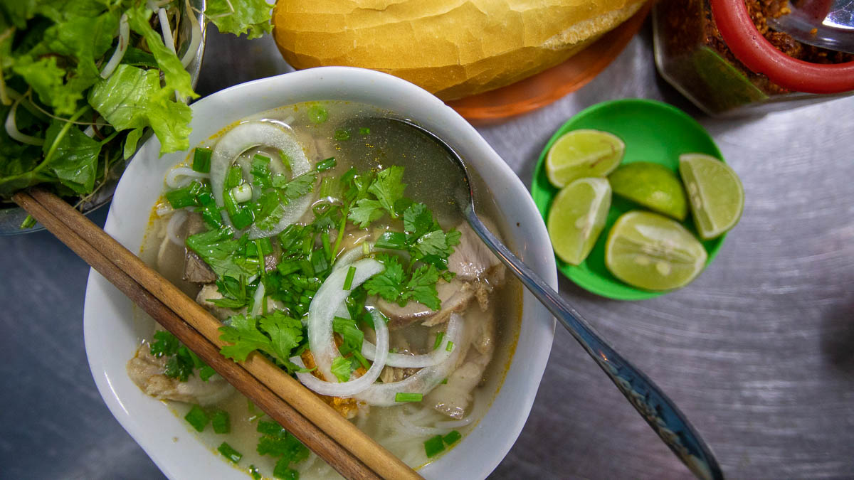 Bun Bo Beef Noodles from Bun Bo Hue My Tam - Central Vietnam Itinerary