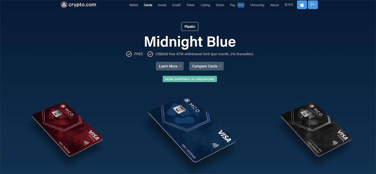 Midnight Blue MCO Visa Card - MCO Visa Card
