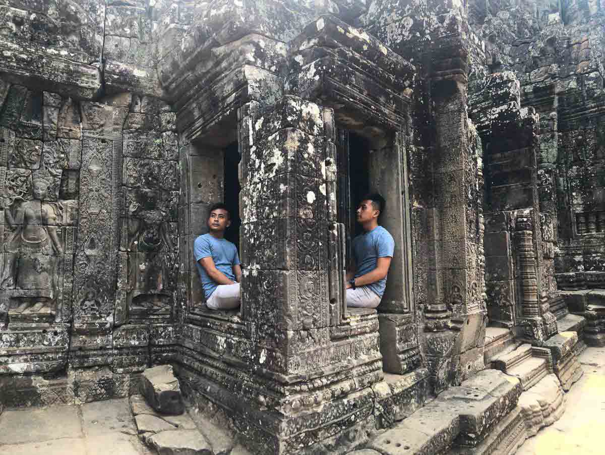 Bayon Temple Tourist Shot - Cambodia Itinerary