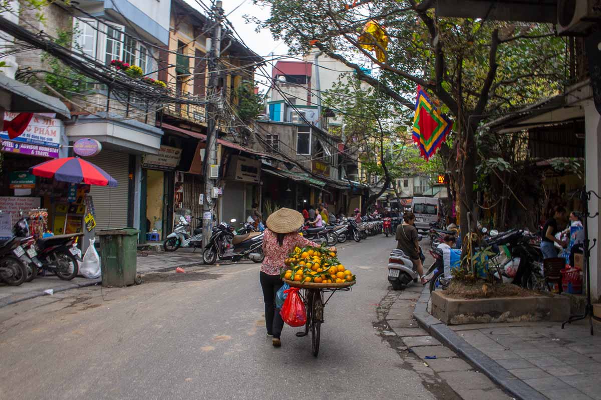 Bicycle Seller at Hanoi Old Quarter - Vietnam Itinerary