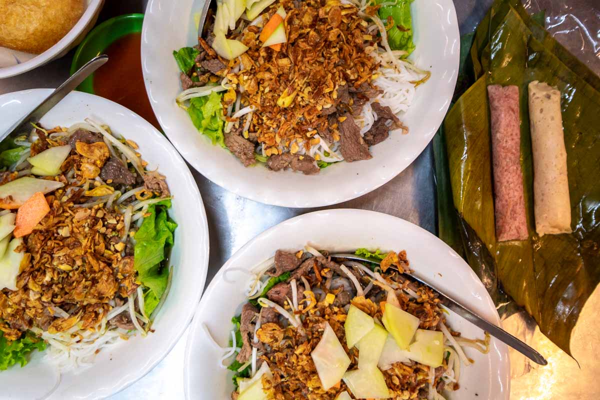 Bun Bo Nam Bo Bach Phuong Beef Salad Noodles - Things to Eat in Hanoi