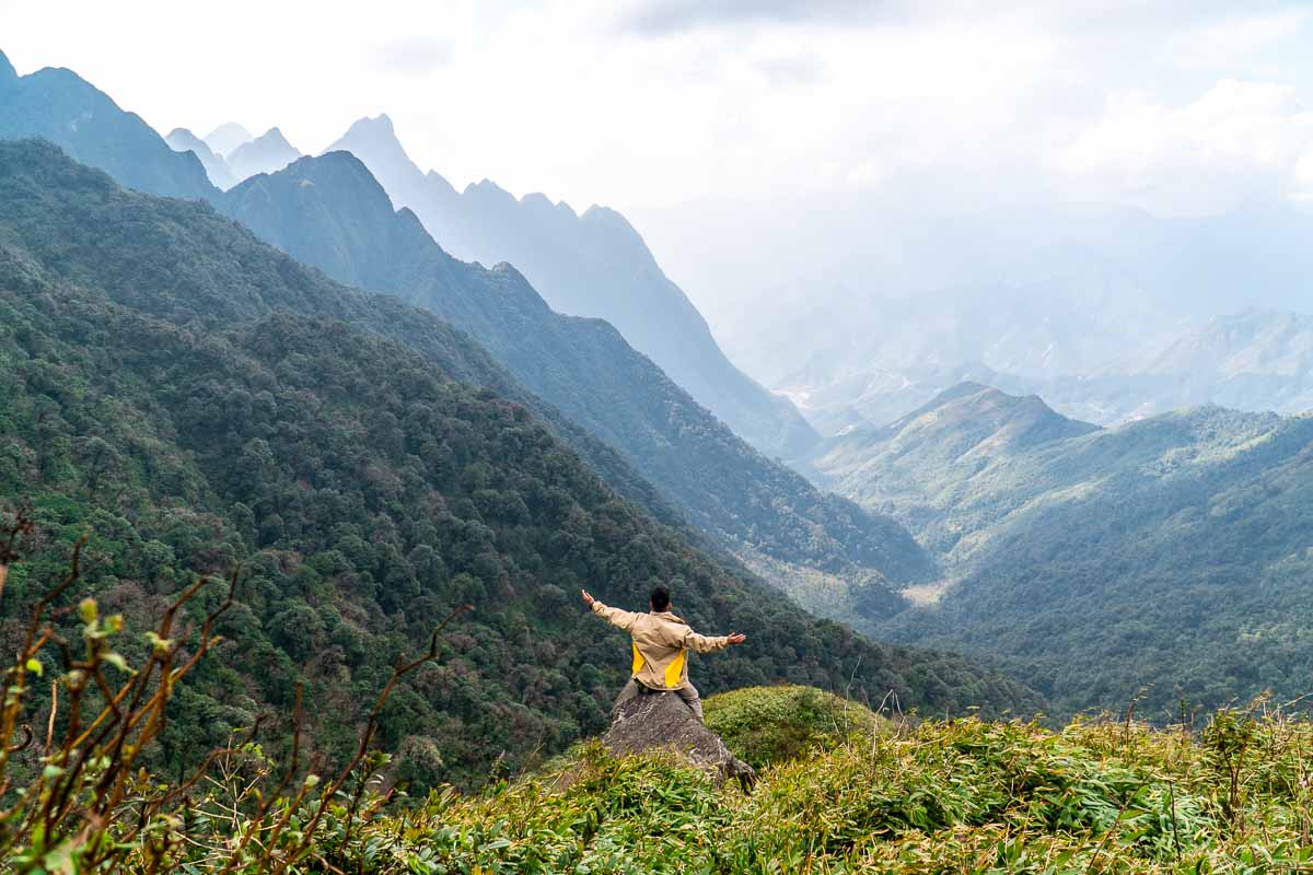 Enjoying the Fansipan Scenery - Vietnam Itinerary