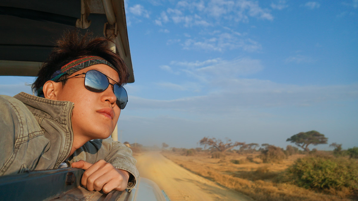 Hendric in Safari Jeep at Amboseli National Park - Kenya Safari Itinerary