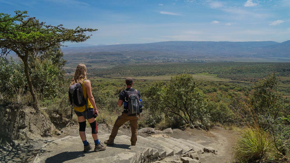 Hiking up Mount Longonot - Kenya Safari Itinerary
