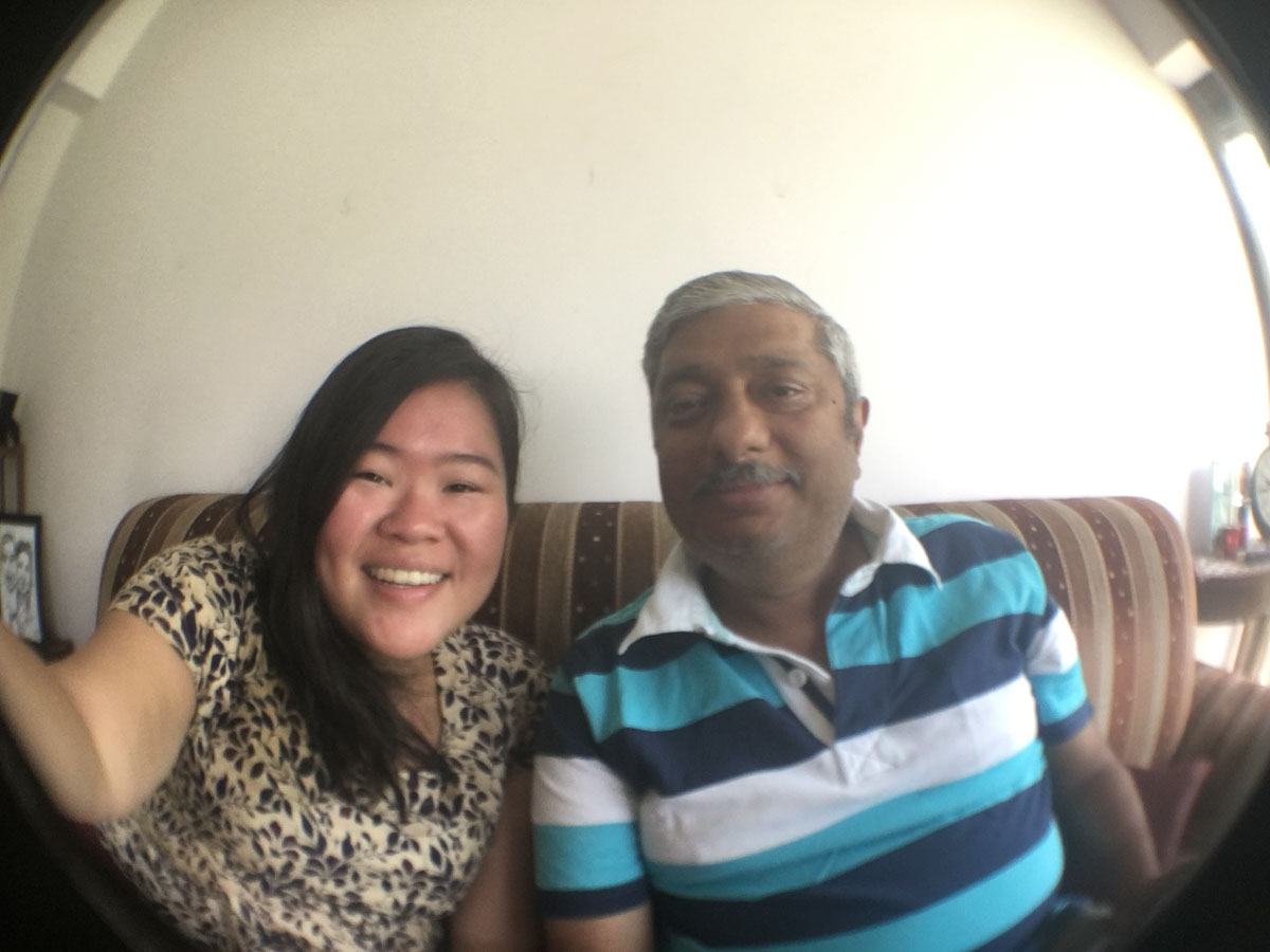 Jia Ling in Amritsar, India with Host Papa Rakesh - Couchsurfing Change Life Singapore