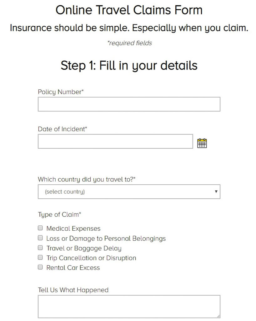 Online Travel Claims Form - DirectAsia Review