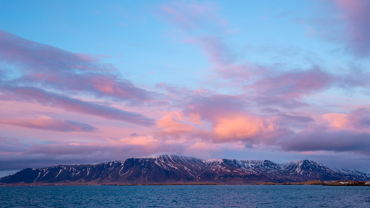 Reykjavik Sunset - Iceland Itinerary Without A Car