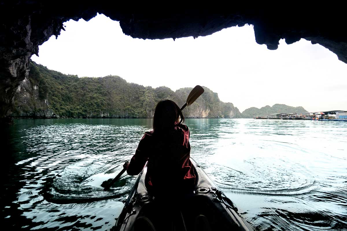 Halong Bay Kayak - Backpacking Southeast Asia Itinerary