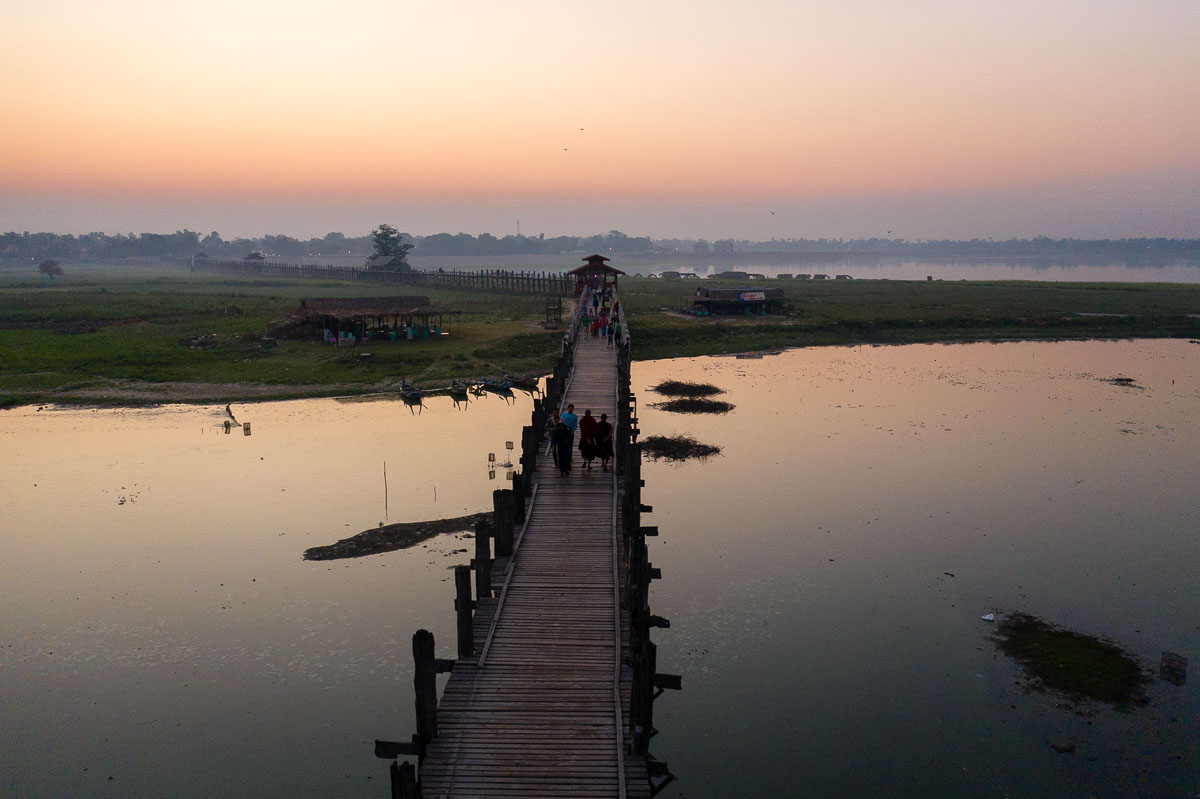 Sunrise at U-Bein Bridge - Backpacking Southeast Asia Itinerary