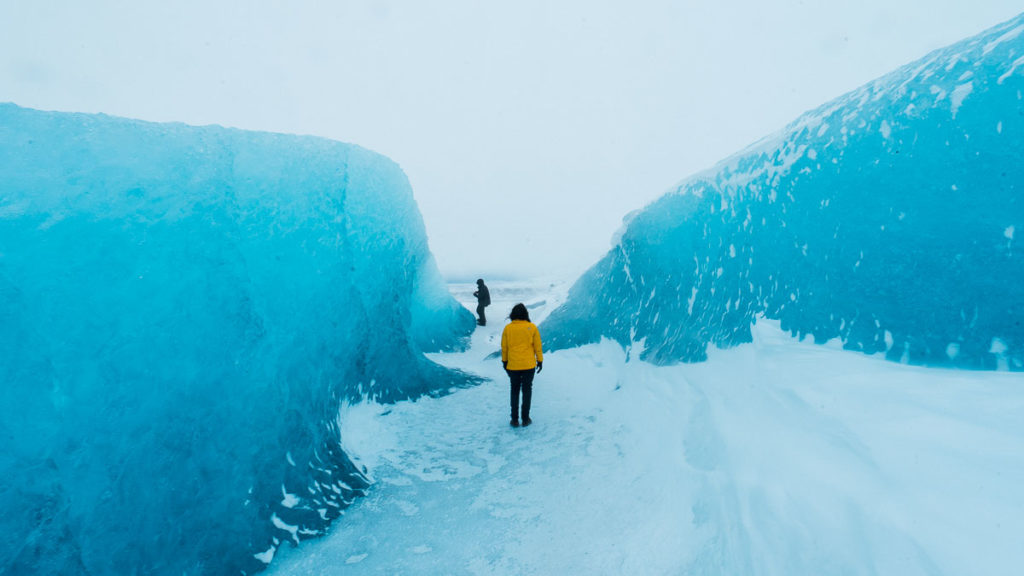 Blue Ice Wall - Budget Iceland Itinerary