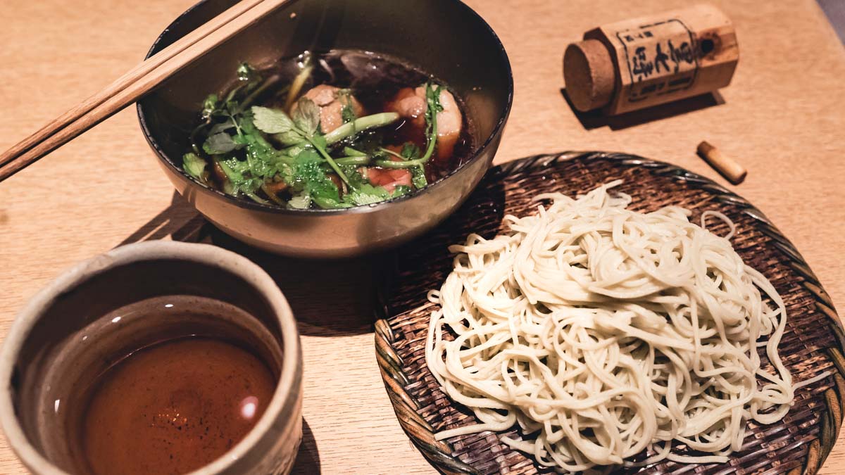 Cold soba with duck Tsukiji Bunkaiji - Things to eat in Tokyo