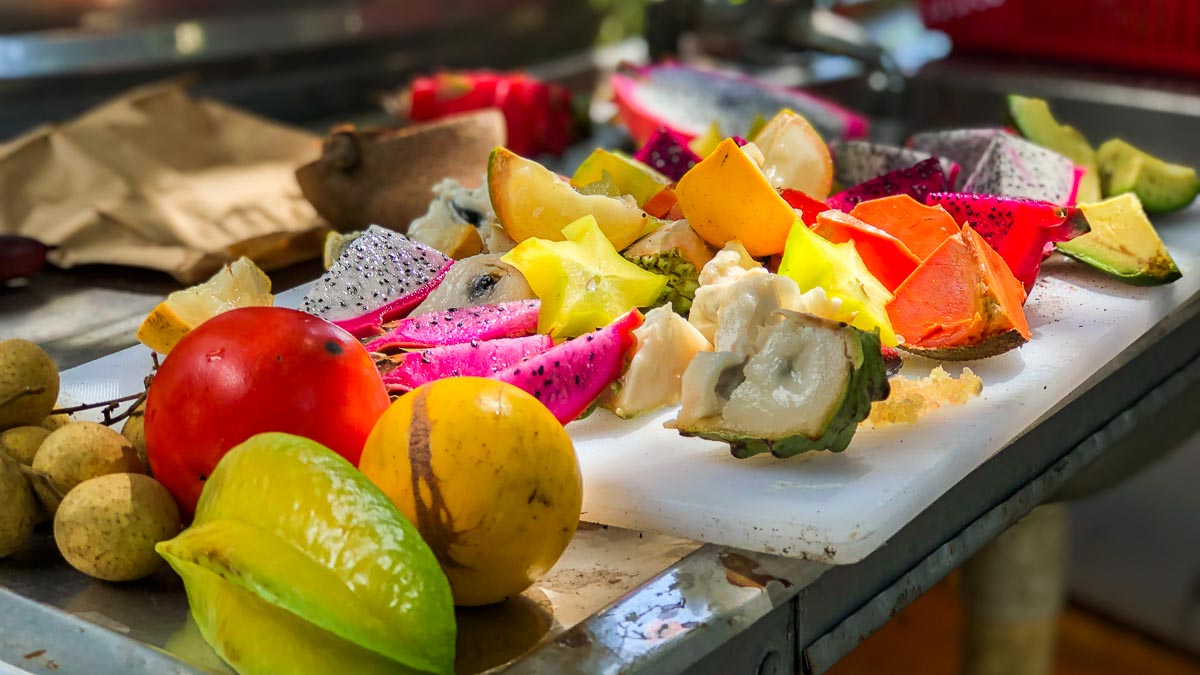 Fruit Platter at Tropical Fruit World - Australia Road Trip