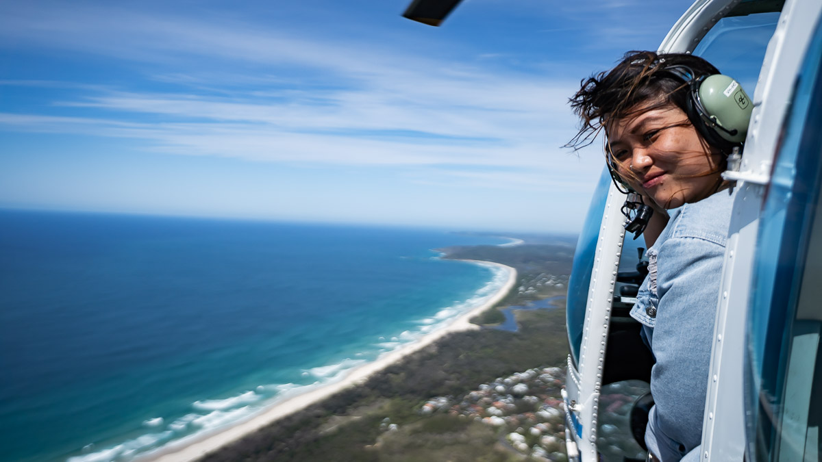 Helicopter ride with Air T&G - Byron Bay Guide