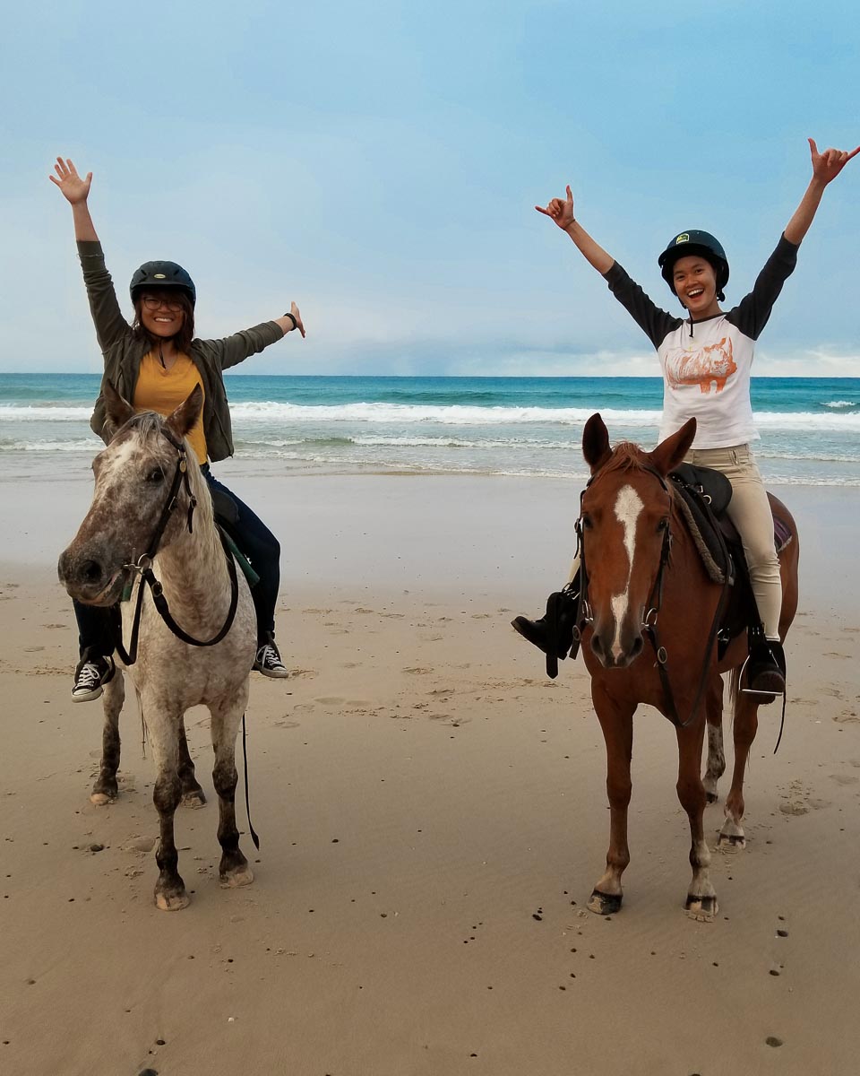 Horse riding on the beach - Australia Road Trip