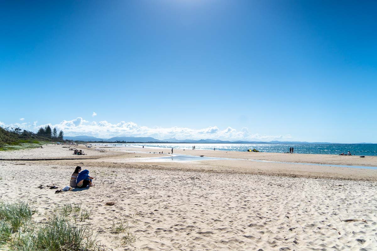 Relaxing at Main Beach In Byron - Byron Bay NSW Itinerary
