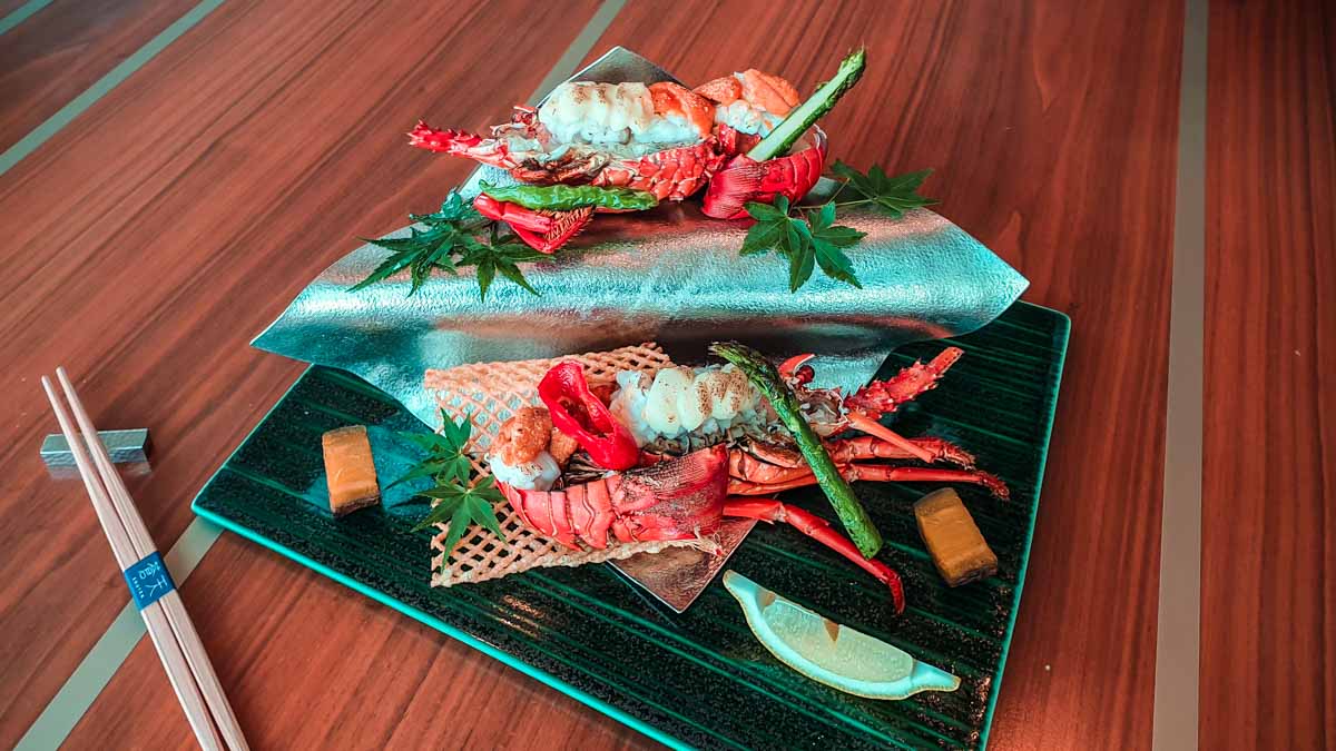 SOUTEN The Prince Gallery Grilled Lobster with Sea Urchin - Things to eat in Tokyo