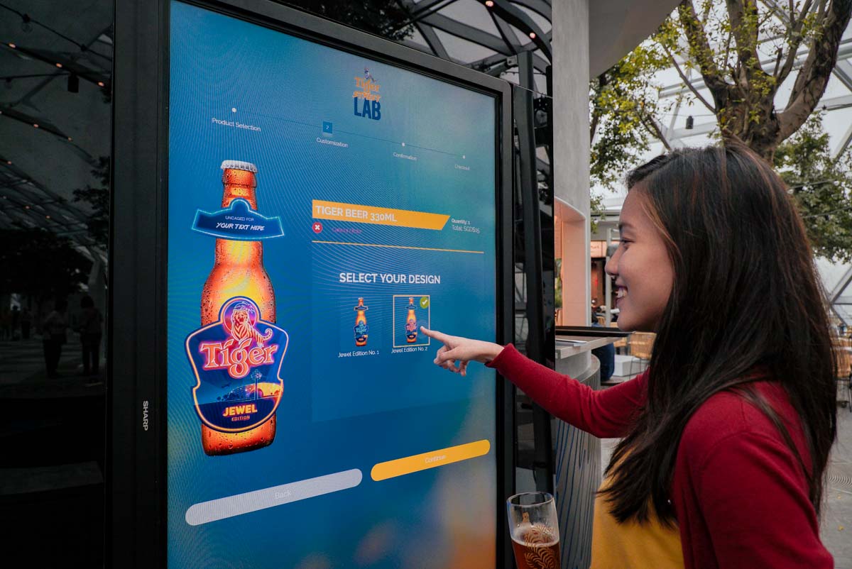 Tiger Customisable Beers - Jewel Changi Airport