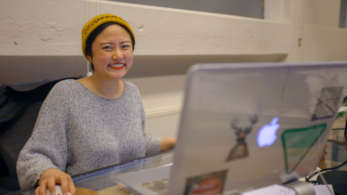 Working At Desk - Singaporeans Around The World Cheryl