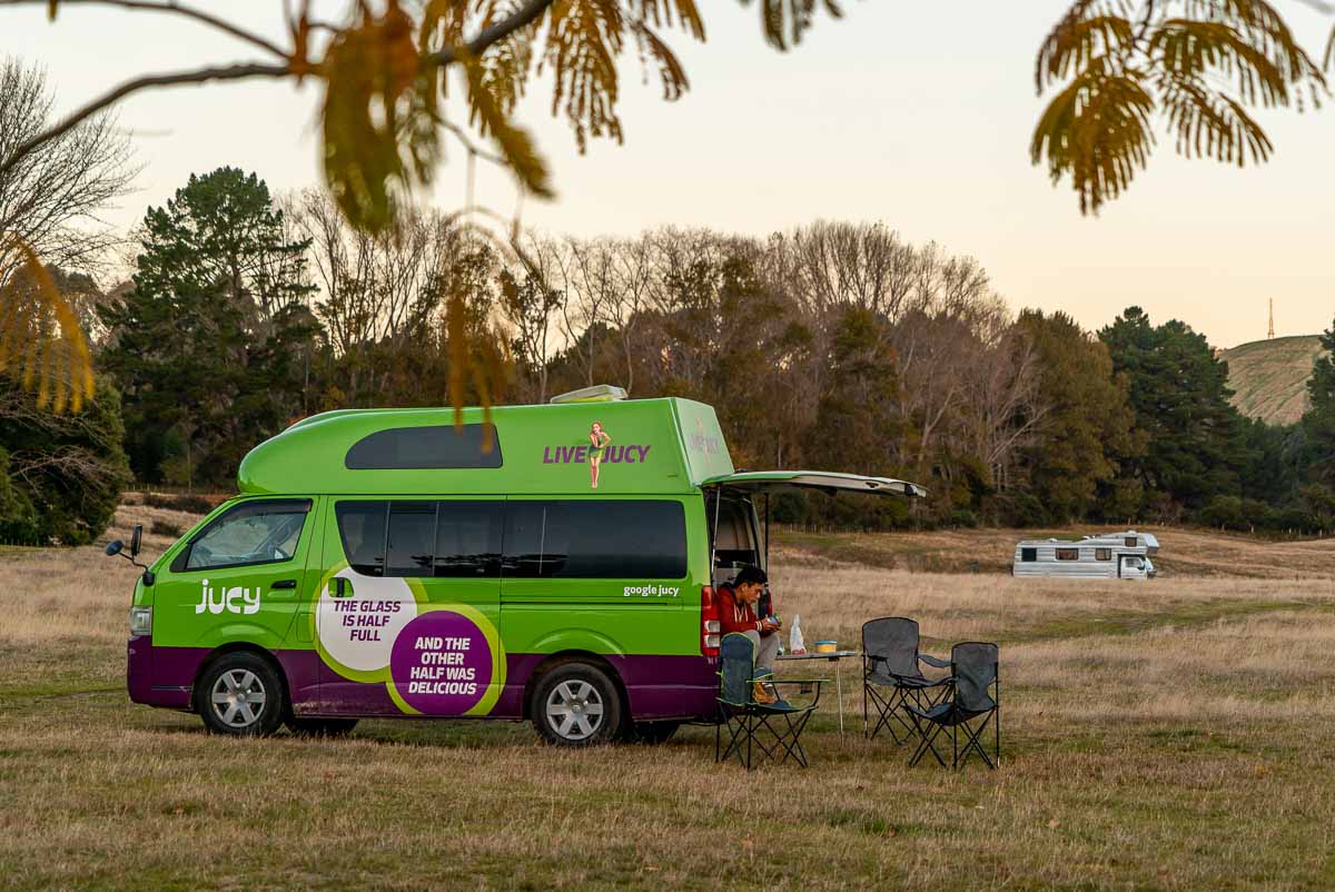 Campervan at a Freedom Camping Site - New Zealand Itinerary North Island