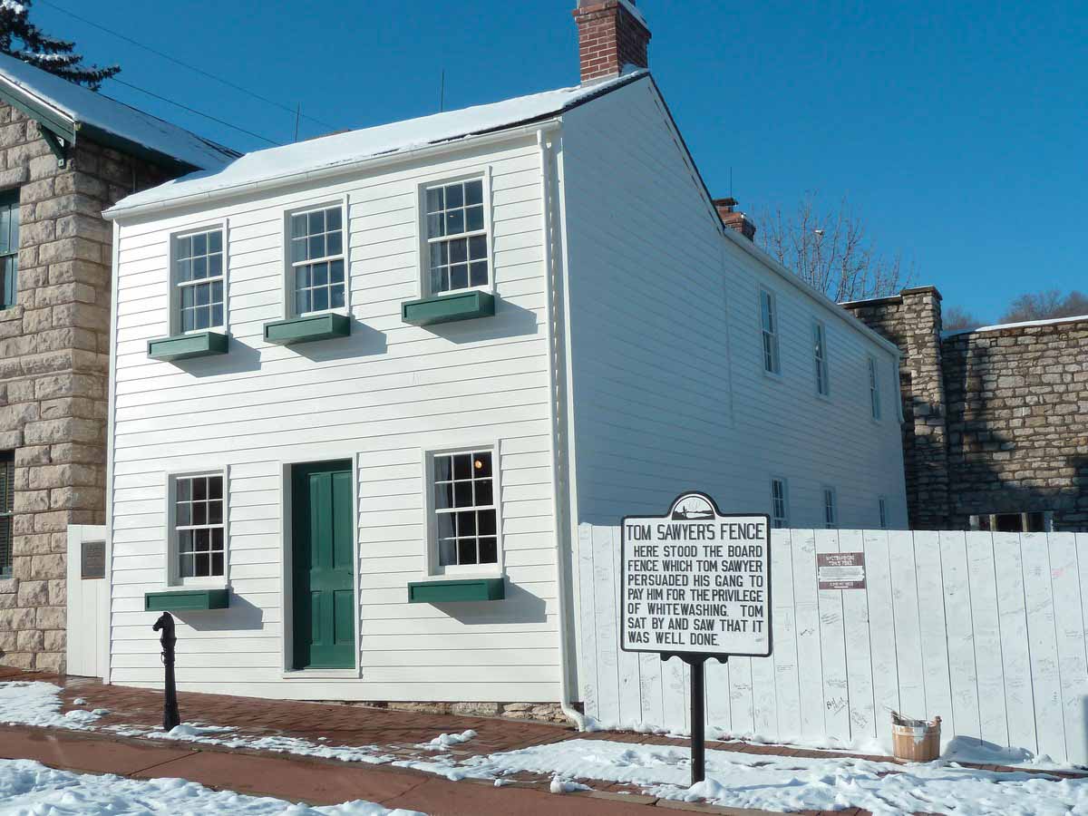 Mark Twain Boyhood Home and Museum, Hannibal, Missouri, The Great River Road - USA road trip