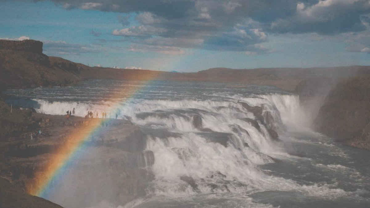 Rainbow At Waterfall - Singaporeans Around The World Cheryl