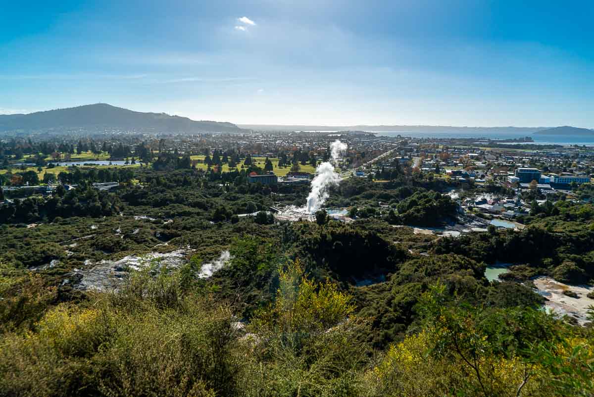 Rotorua Town from Lower Whaka Lookout - New Zealand Itinerary North Island