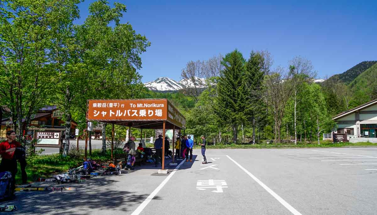 Bus Stop to Board to Mount Norikuradake at Norikura Kogen Kanko Center - Nagano Itinerary for Couples Kamikochi Norikura Matsumoto