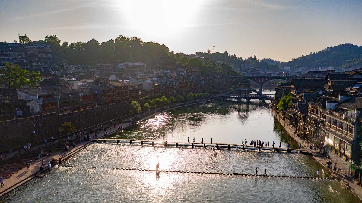 Fenghuang drone shot 2 - Things to do in Wuhan - Central China Itinerary