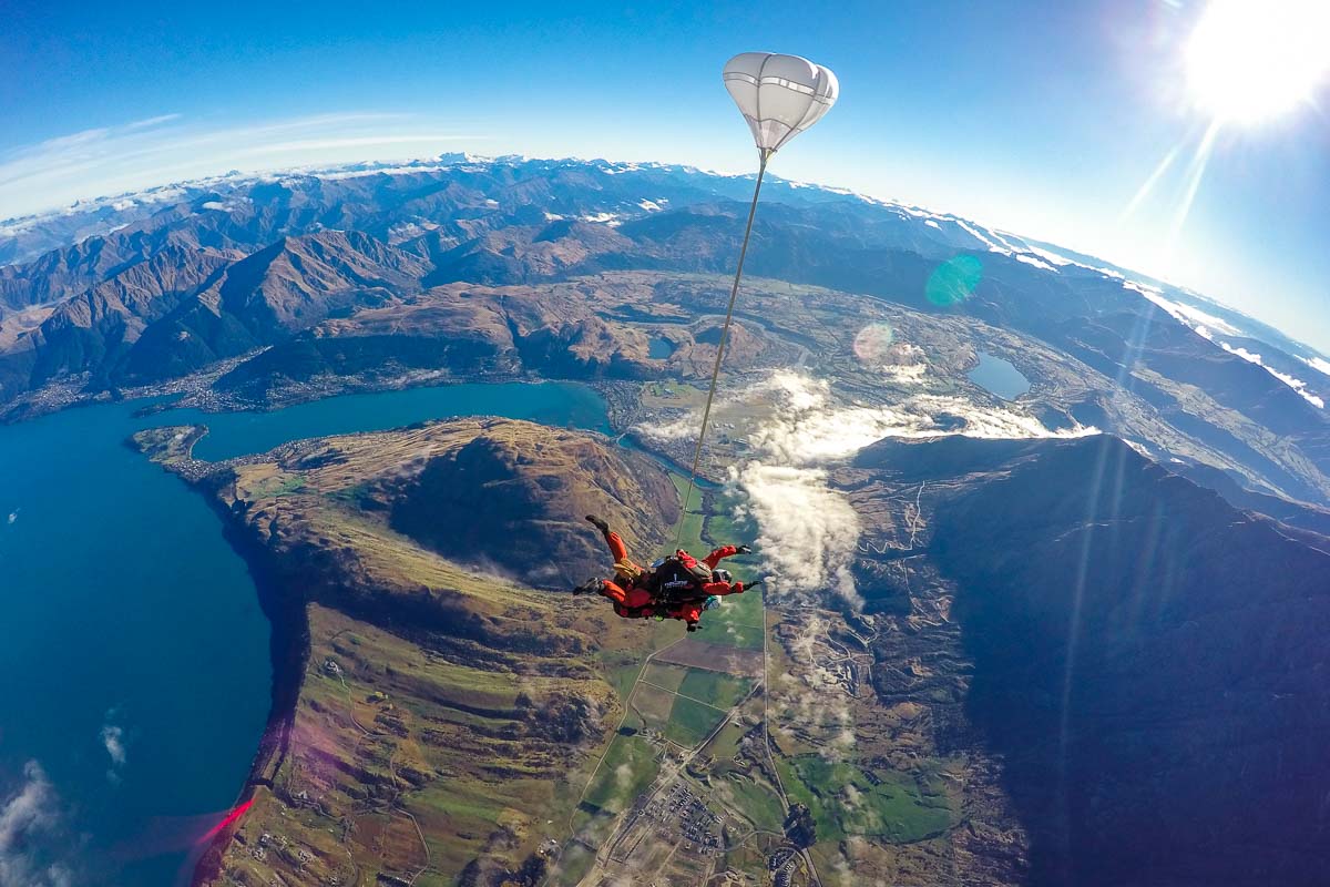 Freefalling over Queenstown - New Zealand Best Things to Do