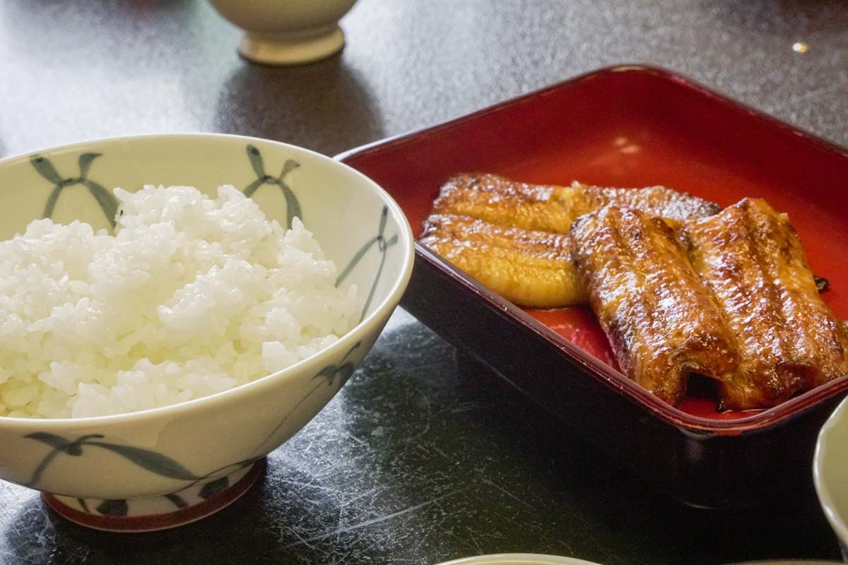 Unagi Teishoku Set Meal at Sakuraya Unagi Restaurant - Nagano Itinerary for Couples Kamikochi Norikura Matsumoto