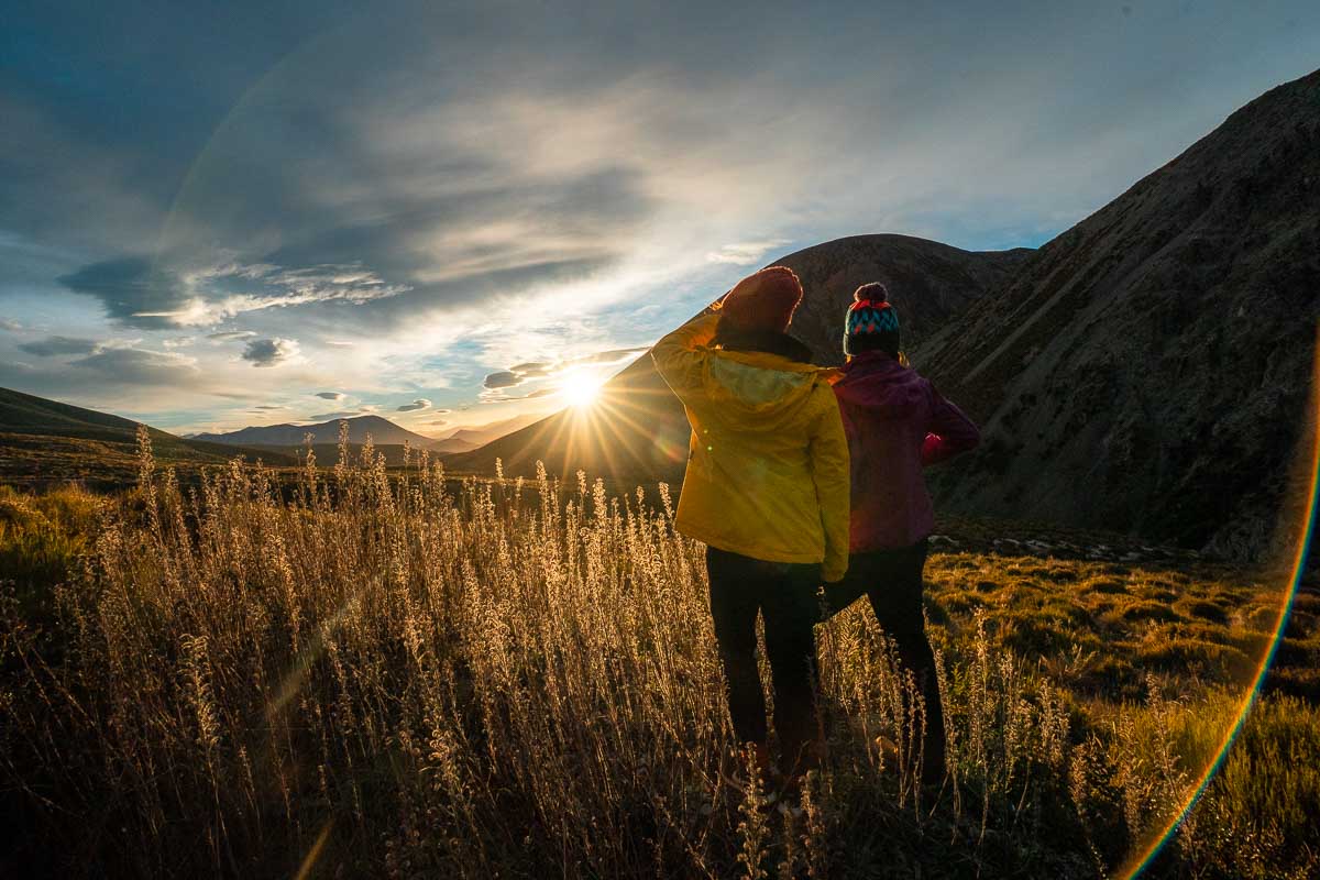 Watching Sunrise at Porters Lodge South Island - New Zealand Best Things to Do