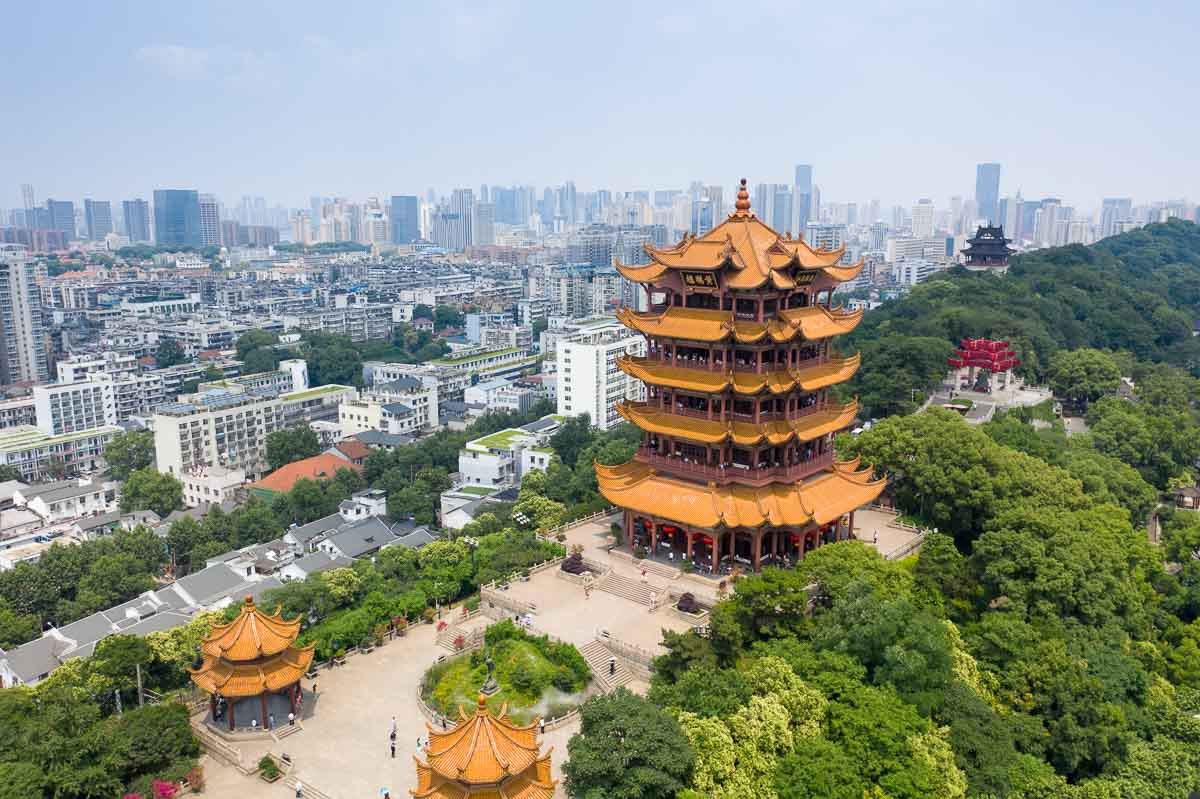 Yellow Crane Tower Drone Things to do in Wuhan