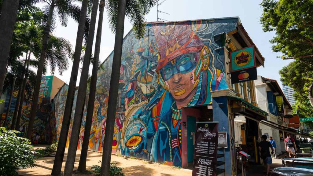 Colourful Murals at Haji Lane - Singapore Travel Guide