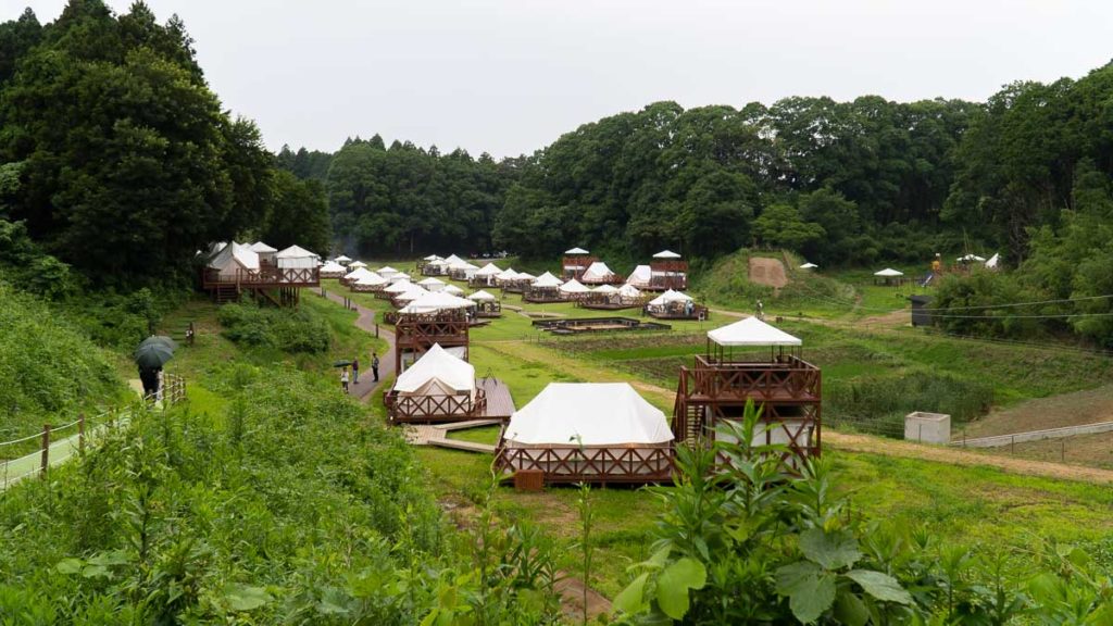 Tents on The Farm - Chiba Itinerary Tokyo Itinerary