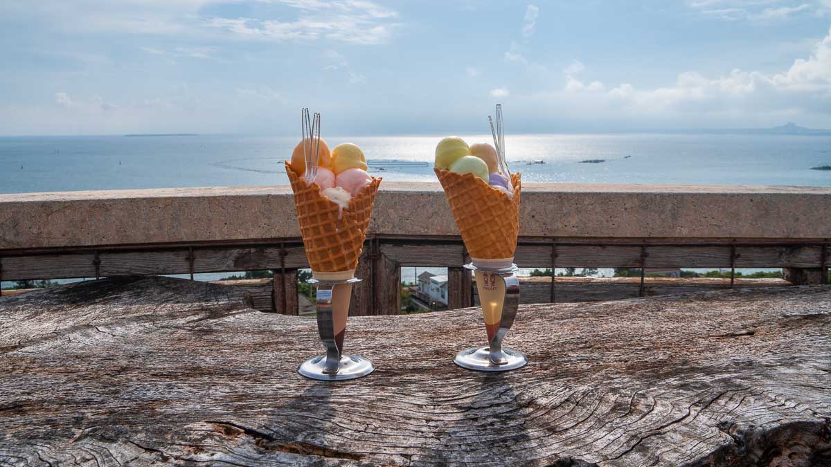 Ark Cafe Ice Cream Sundaes - Okinawa Itinerary