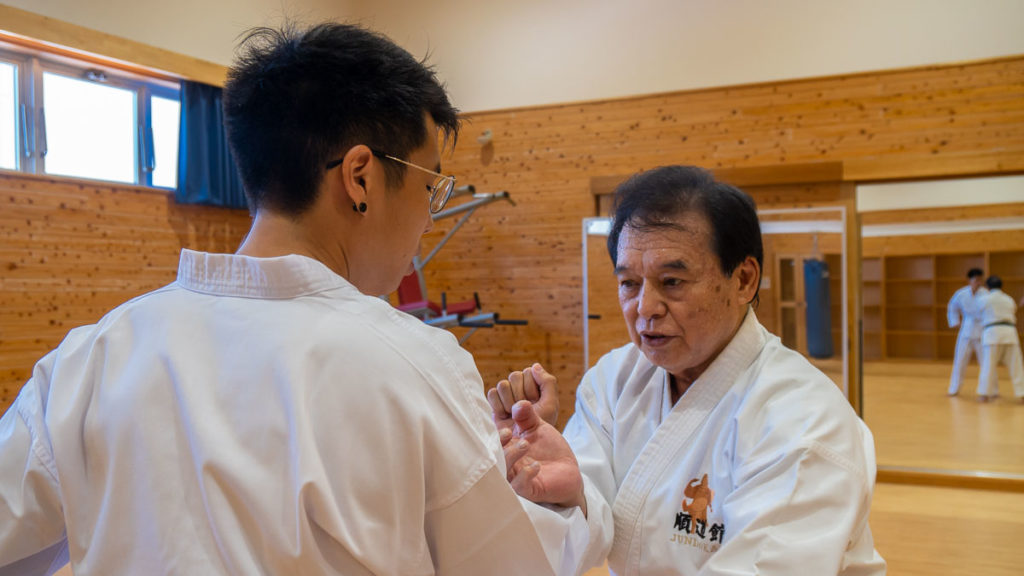 Blocking Lesson with Karate Sensei - Okinawa Photo Guide