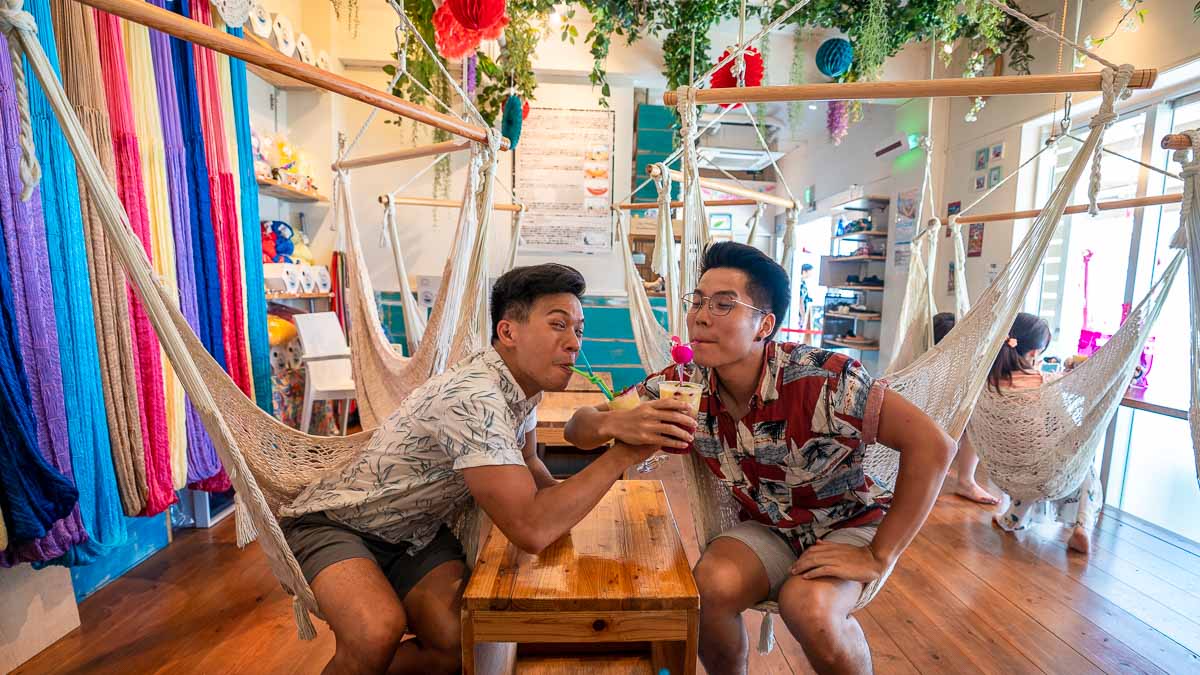 Hammock Cafe La Isla at Umikaji Terrace Senagajima - Okinawa Itinerary