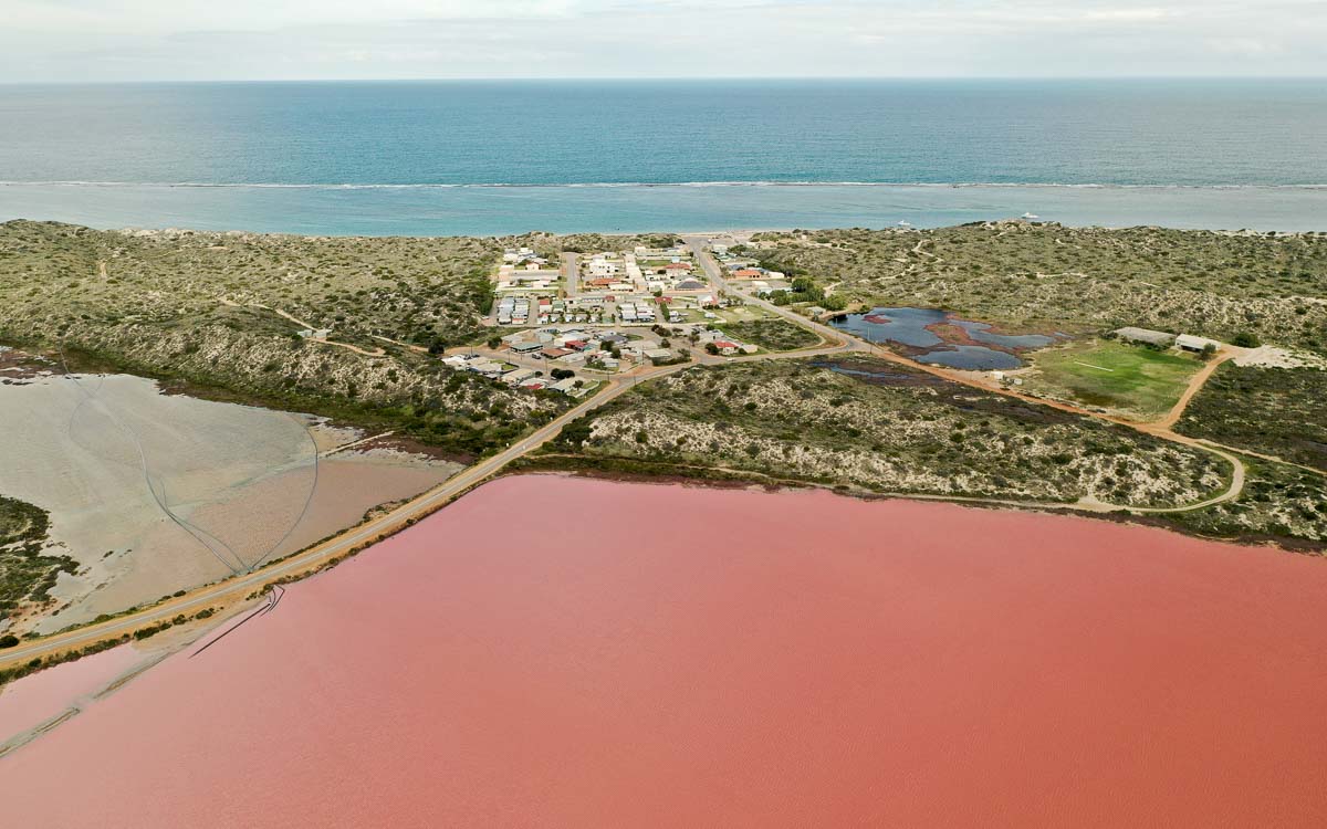 Hutt Lagoon Drone - Things to do in Western Australia: Instagram Hotspots